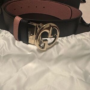 Black GG Gucci belt - size small. Never worn